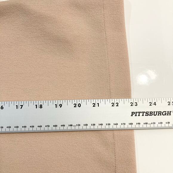 NWOT ZARA Blouse Top Women M Beige Half-Sleeve Faux Fur Trim Cuffs Boxy Fit - Picture 9 of 10